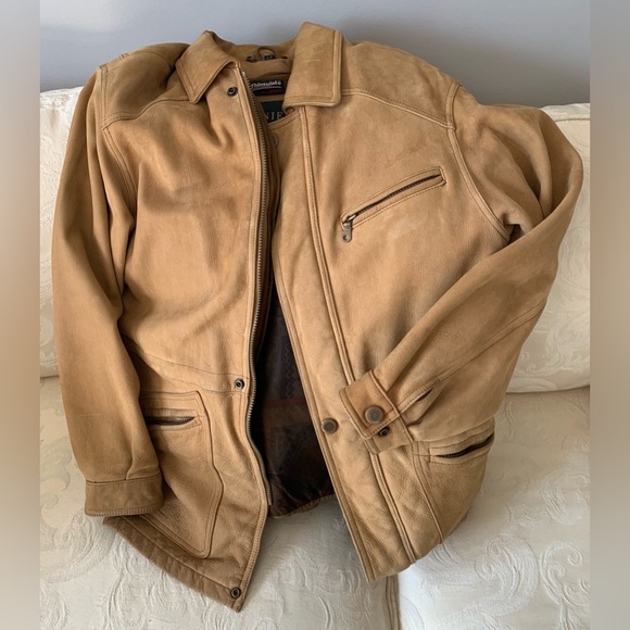 Men's Tan Leather Jacket by Danier - Picture 1 of 8